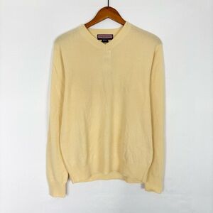 NEW Vineyard Vines Cashmere V Neck Sweater Yellow Corn On The Cob Size S